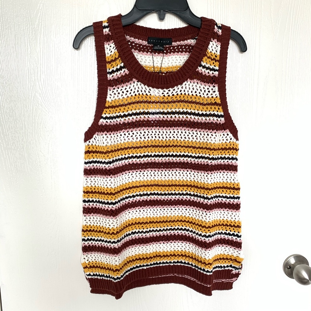 Sanctuary sleeveless cotton sweater